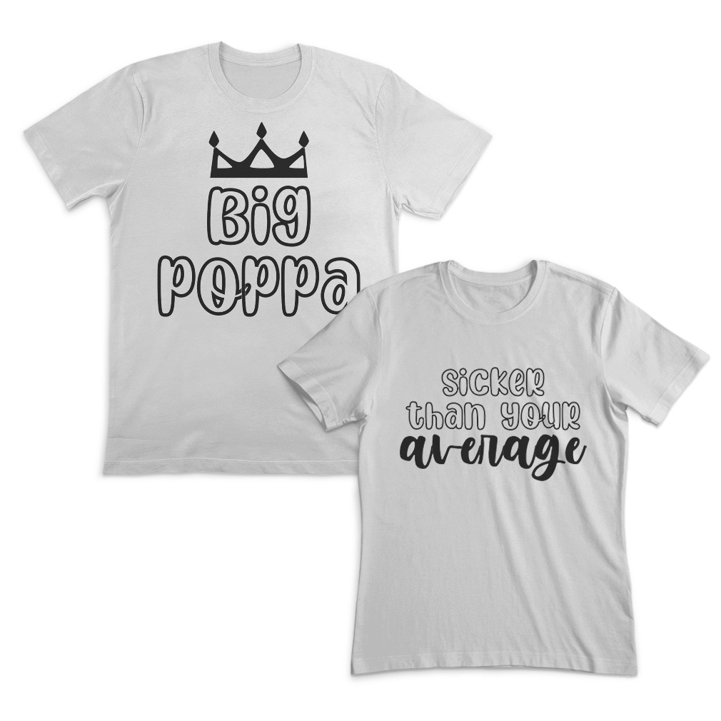 Couples Matching Outfits Big Poppa King Crown Sicker than Your Average White - Picture 10 of 11